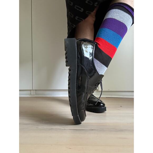 Paul Green Soho Oxford Black Patent Leather Size US 10 Classic Preppy Style - Picture 8 of 13